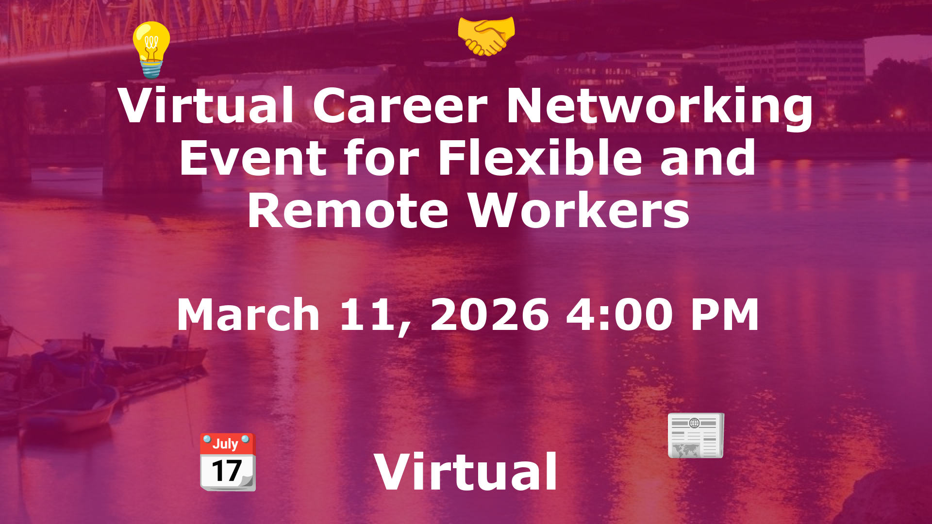 Virtual Career Networking Event for Flexible and Remote Workers event image